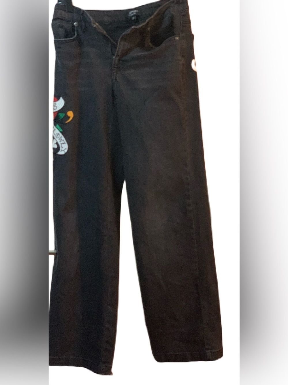Ed Hardy "Love Kills Slowly" black jeans. SZ 24 Waist. Good Condition